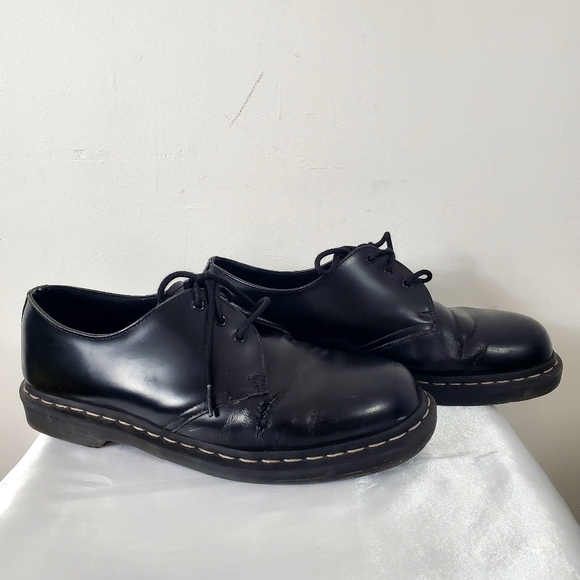 Dr. Martens Mono Smooth Leather Oxford Shoes Unisex M11 W12 - Picture 4 of 16